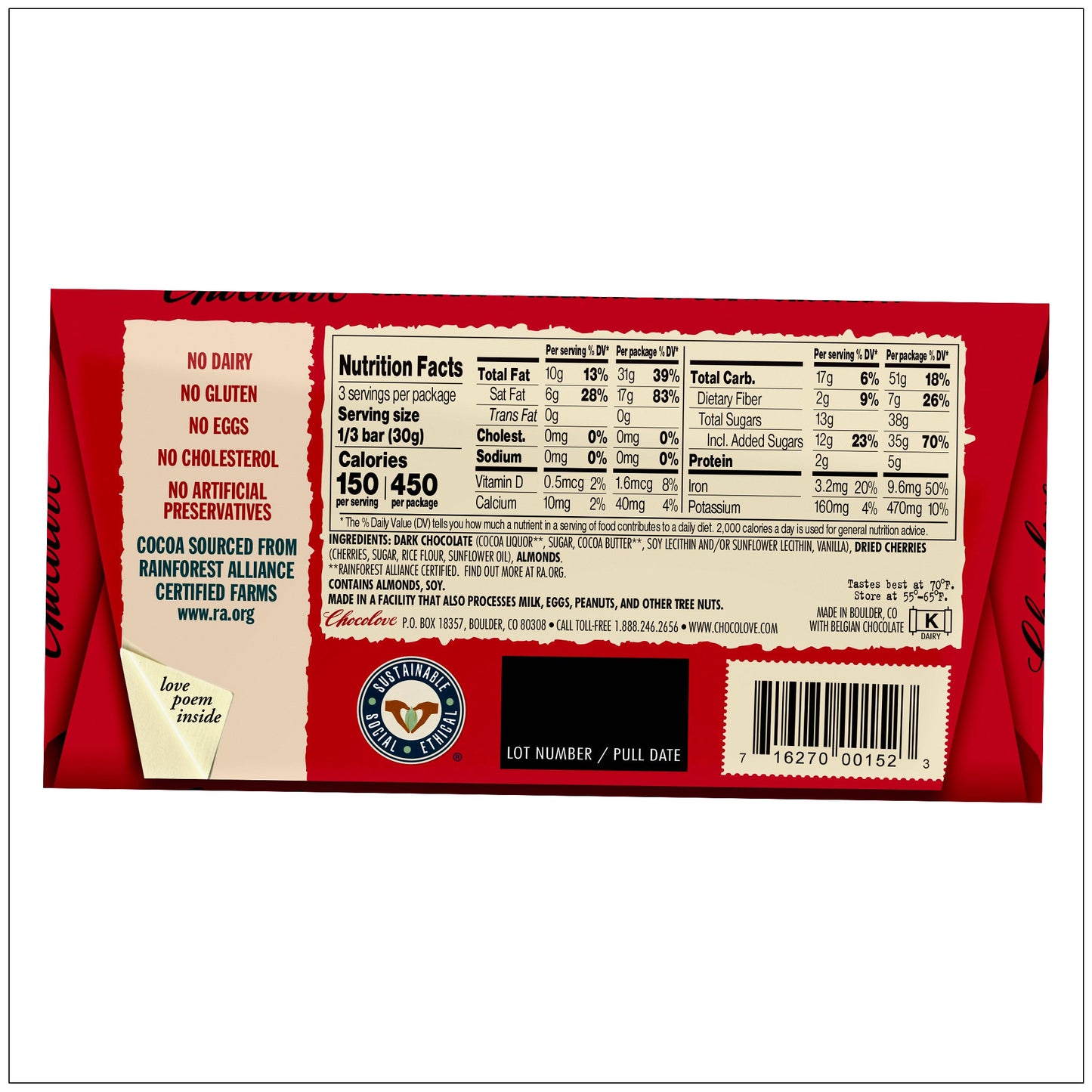 Cherries & Almonds in Dark Chocolate